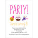 Pink Emoji Party Icons Birthday Invitations Image 3 of 5
